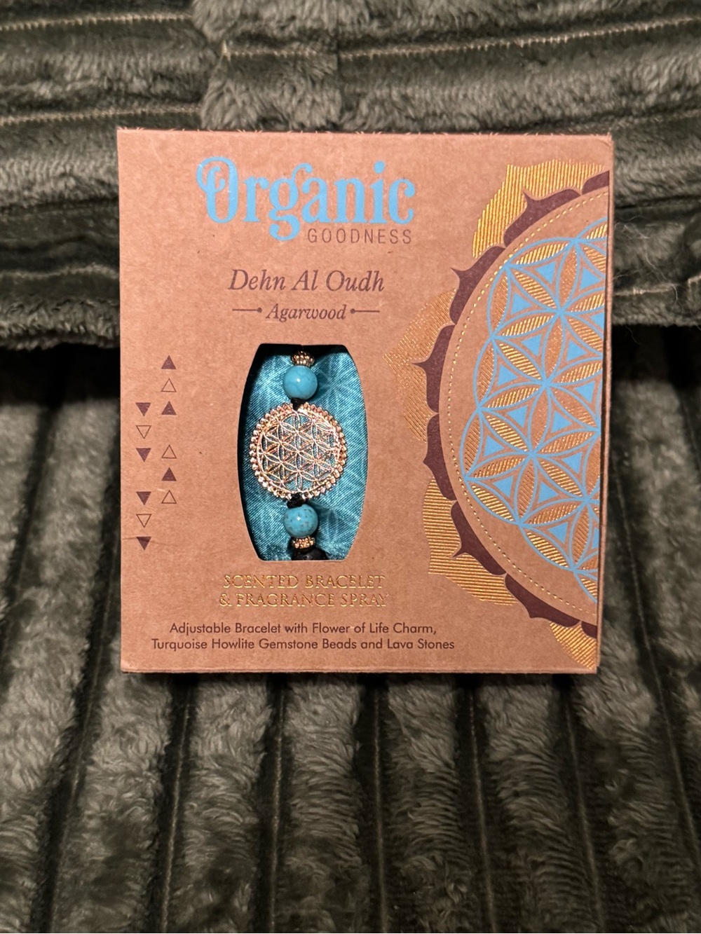 Organic Goodness Dehn Al Oudh Turquoise Scented Bracelet Gift Set
